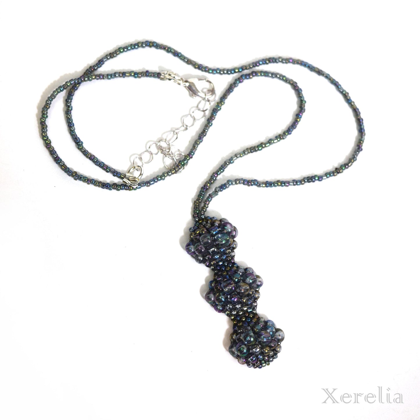 Deep Gray Gunmetal Bubble Necklace