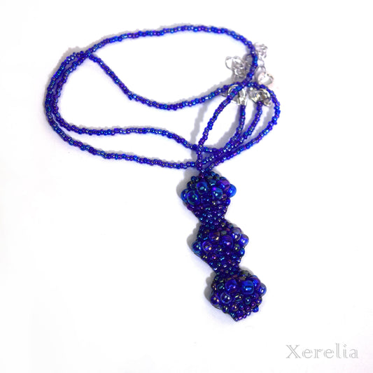 Brilliant Blue Bubble Necklace