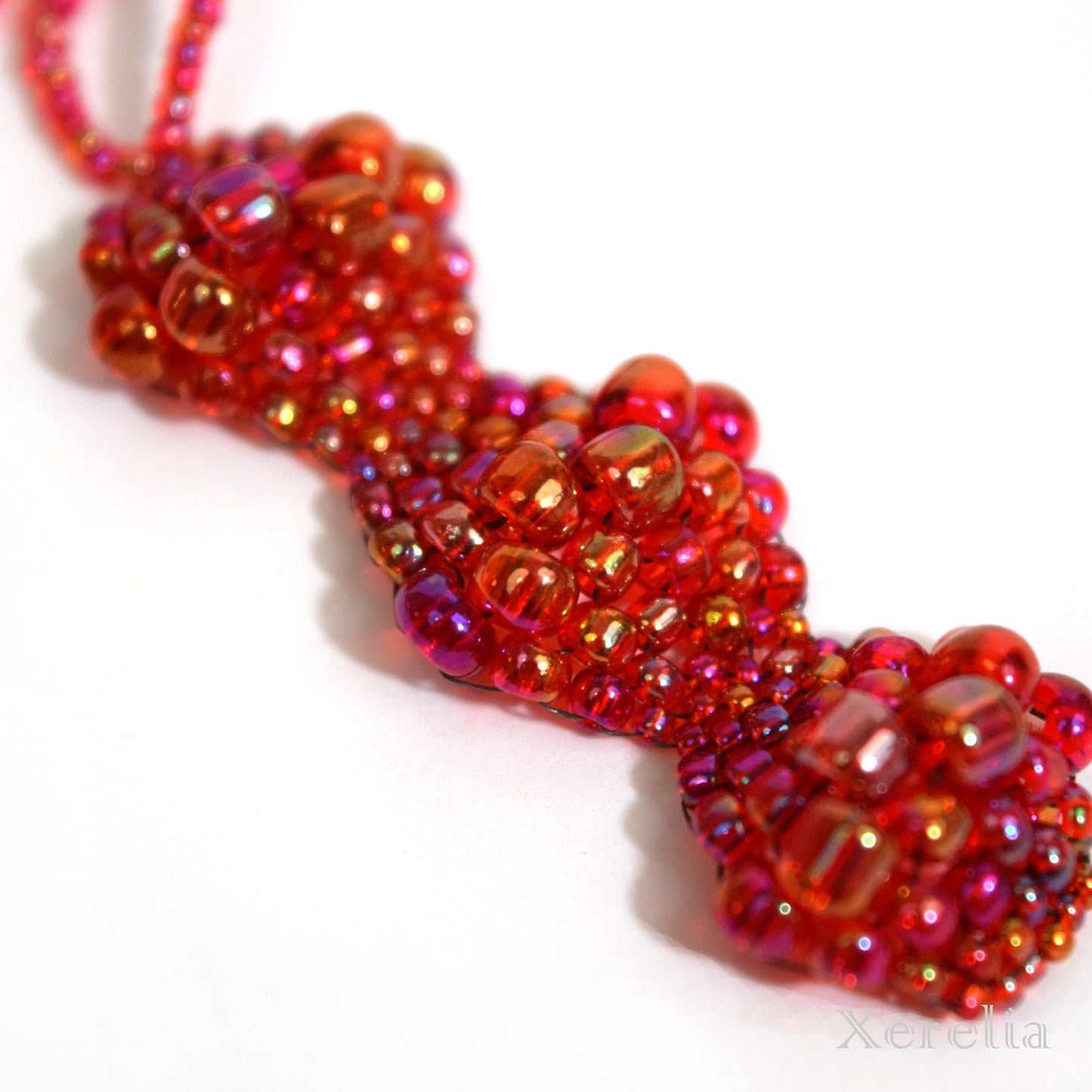 Bright Red Bubble Necklace