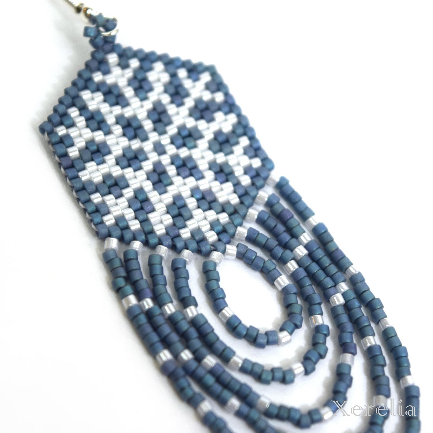 Dusty Blue Snowflake Earrings