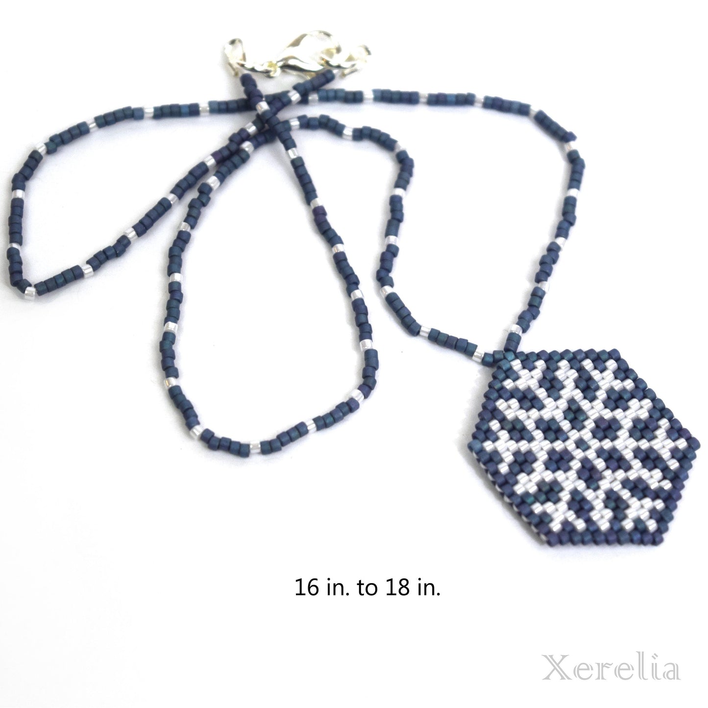 Dusty Blue Snowflake Necklace