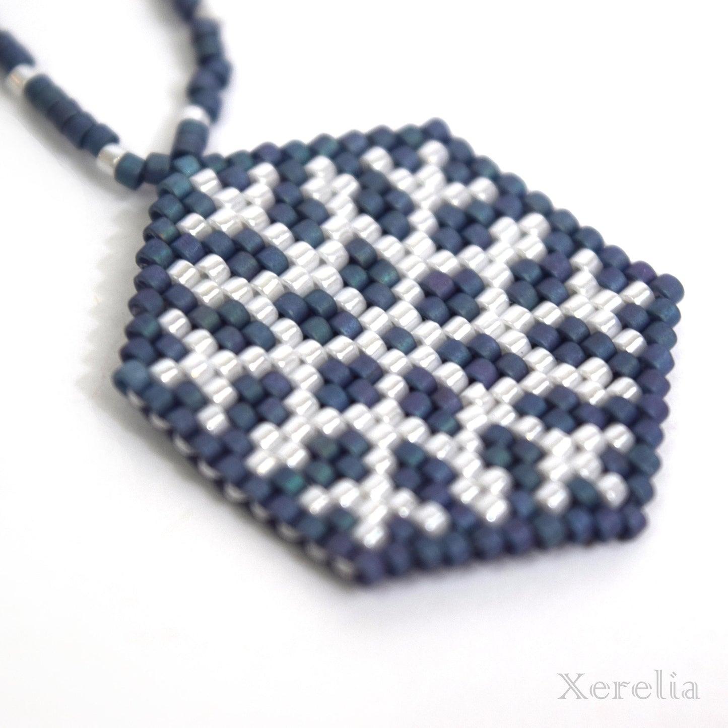 Dusty Blue Snowflake Necklace