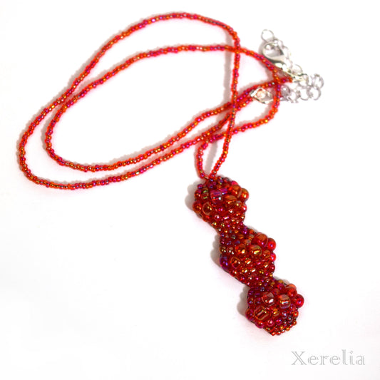 Bright Red Bubble Necklace