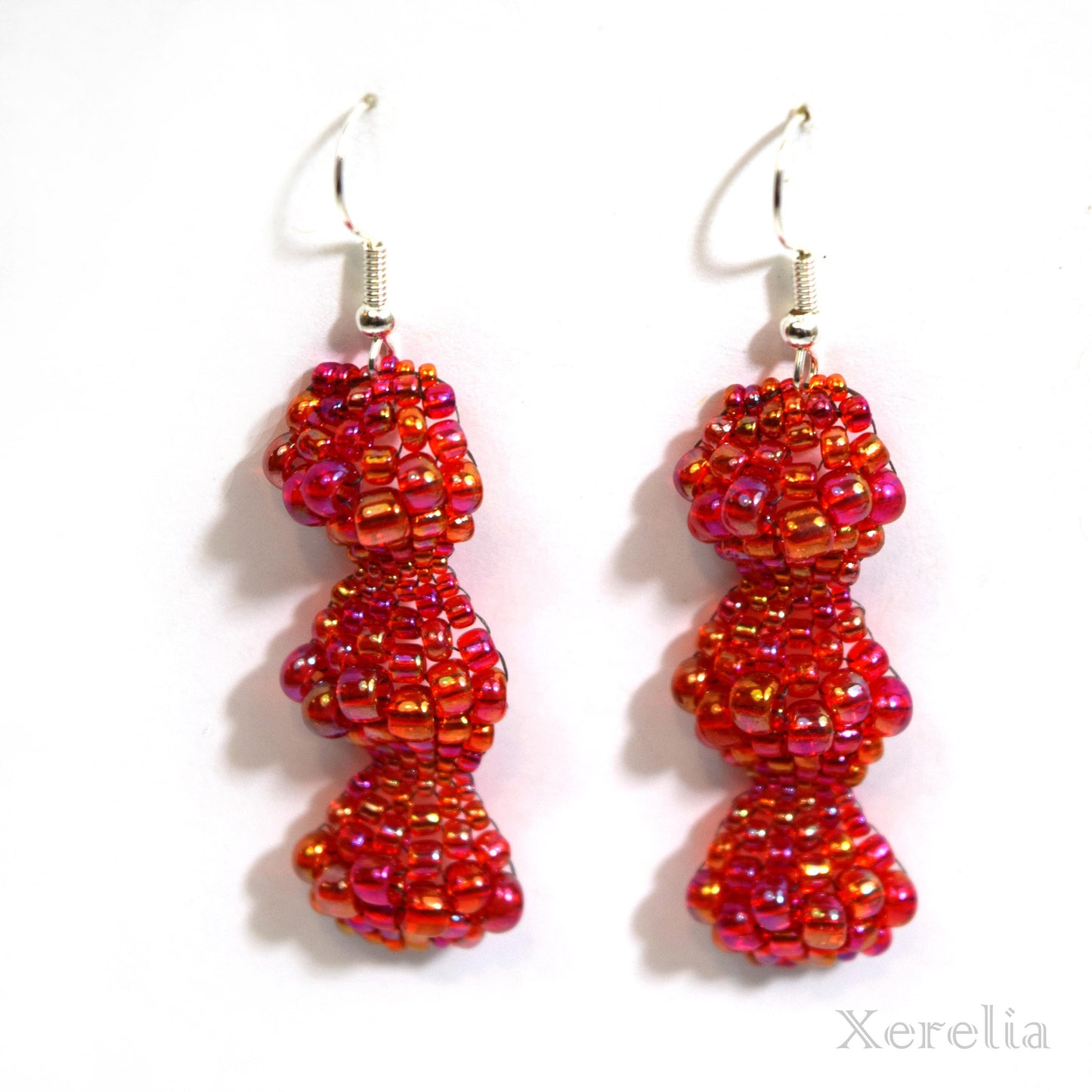 Bright Red Bubble Earrings