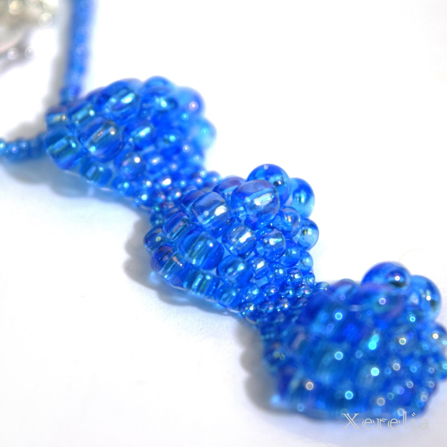 Cyan Blue AB Bubble Necklace