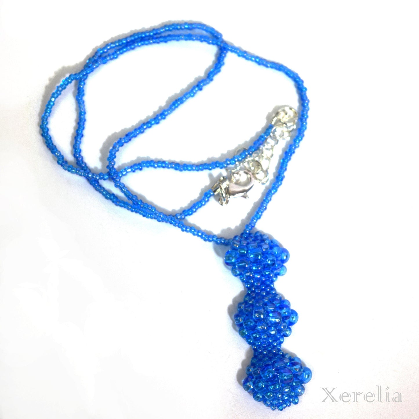 Cyan Blue AB Bubble Necklace