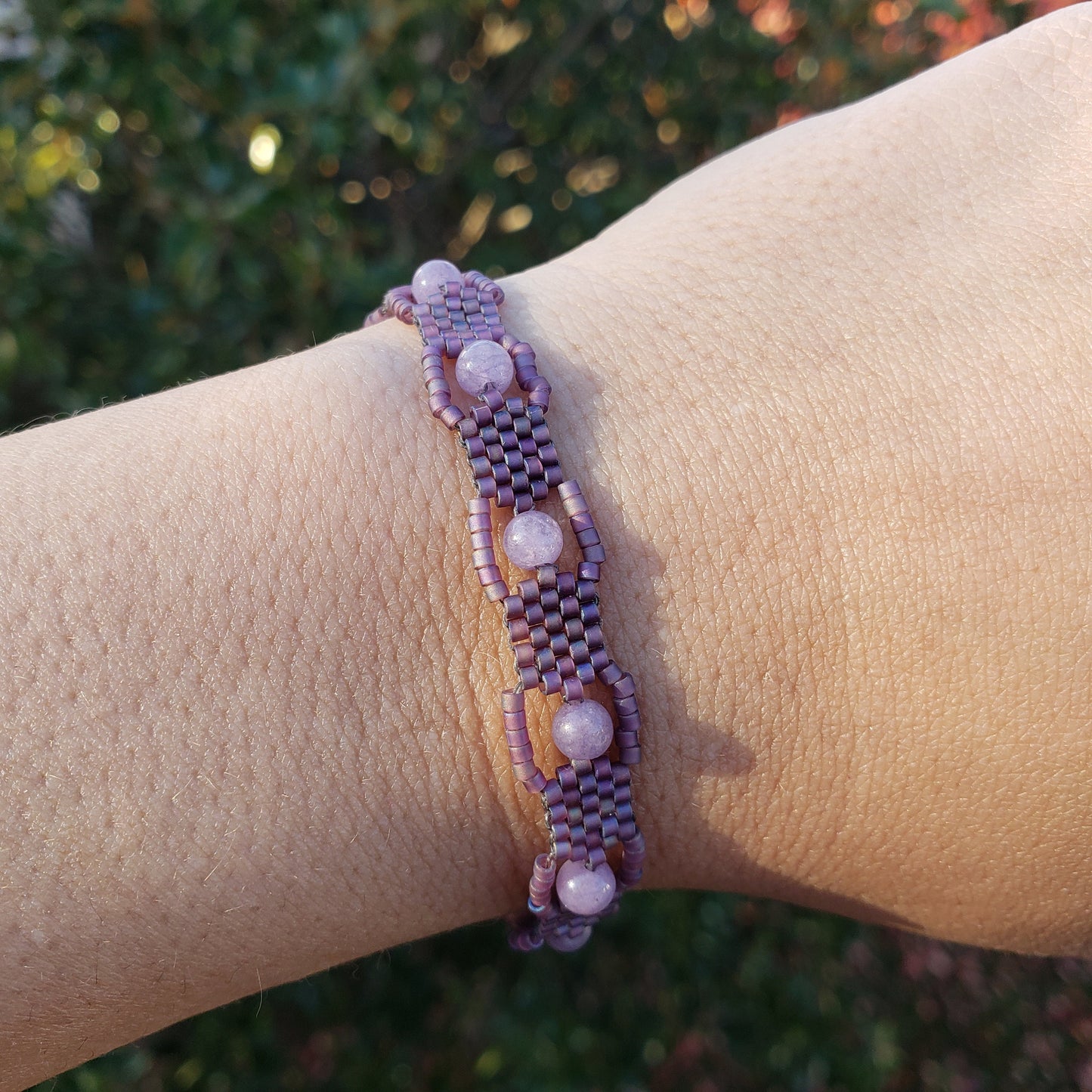 Matte Purple Iris Bracelet