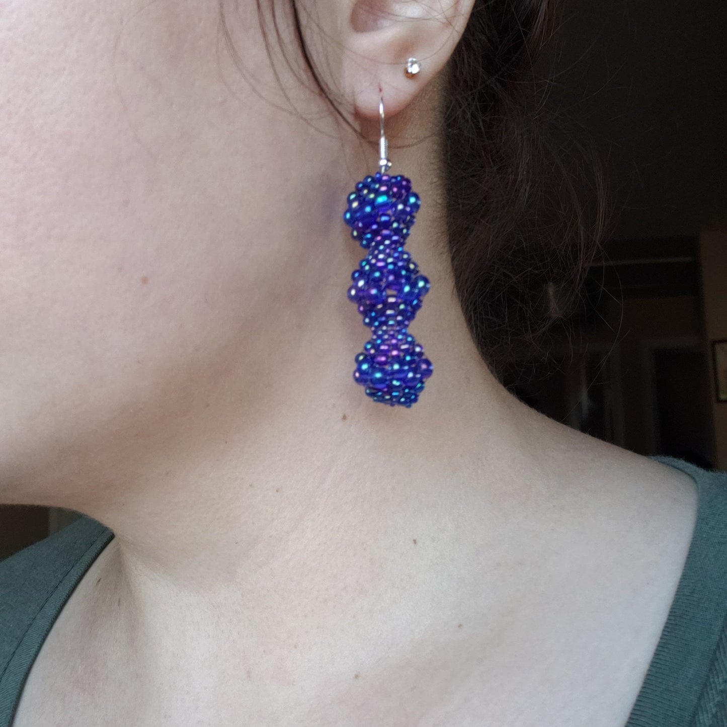 Brilliant Blue Bubble Earrings