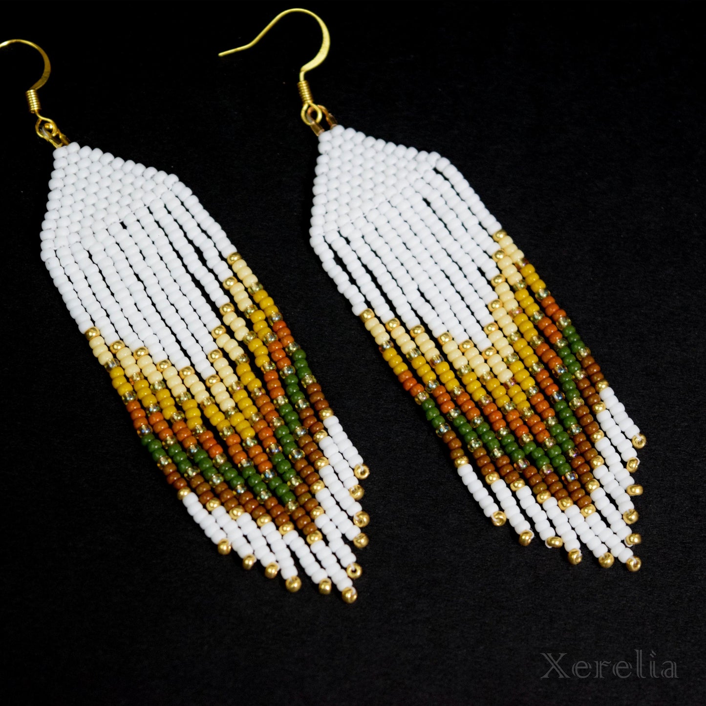 Snowy Pine Forest Fringe Earrings