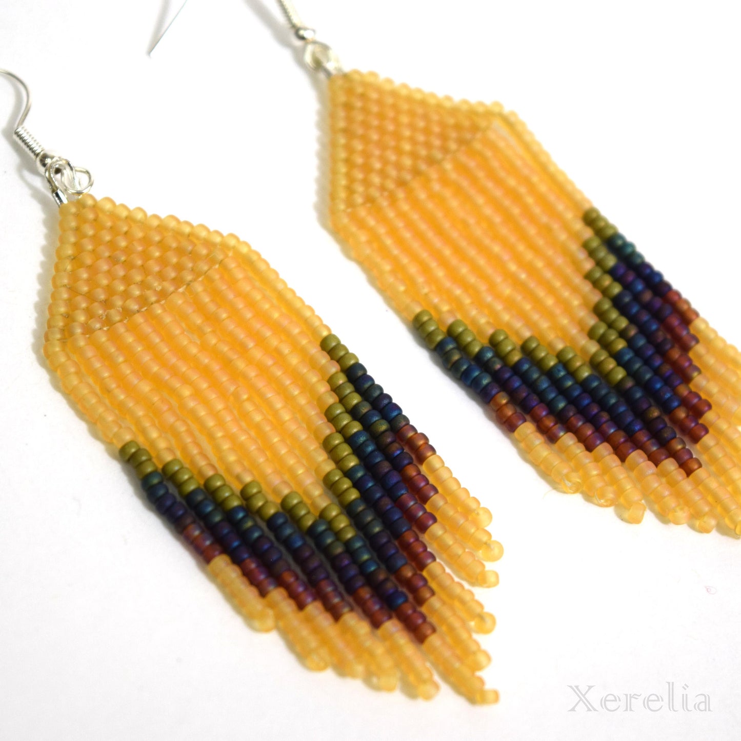 Pear and Raisin Fringe Earrings