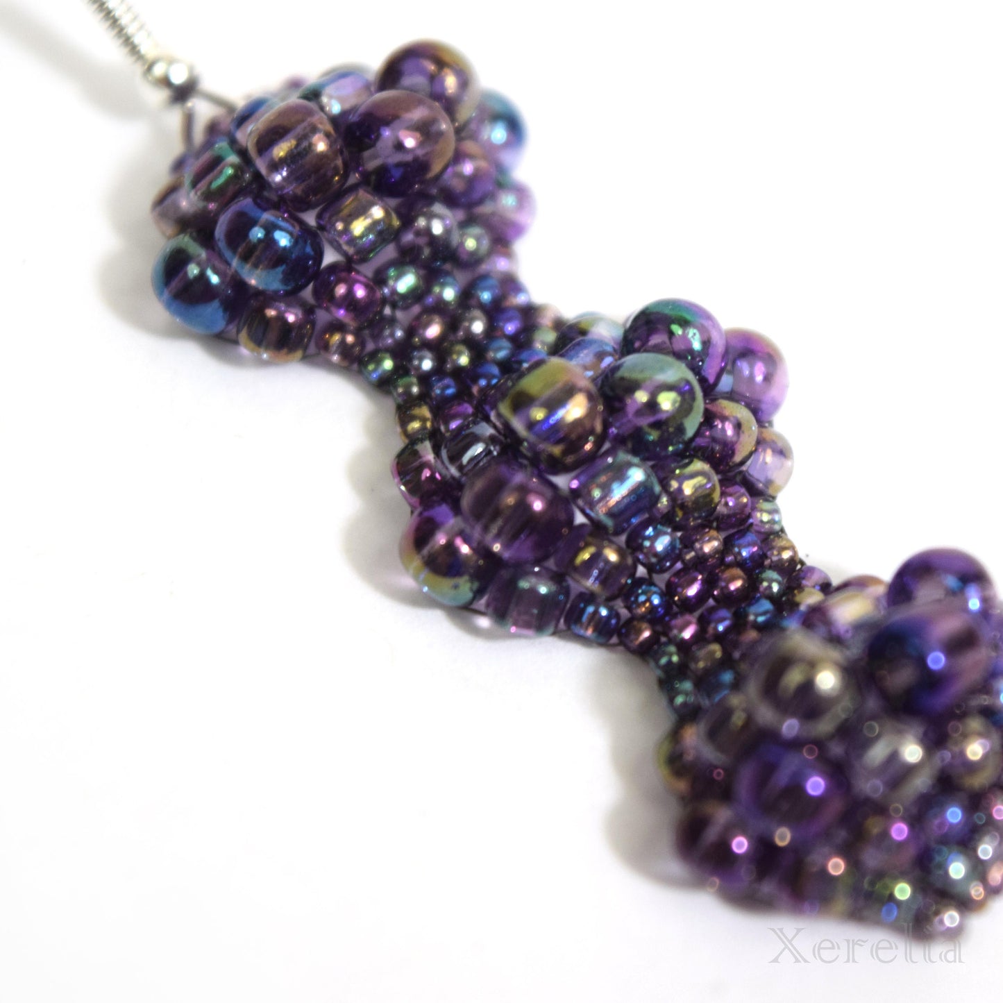 Dark Purple Iris Bubble Earrings