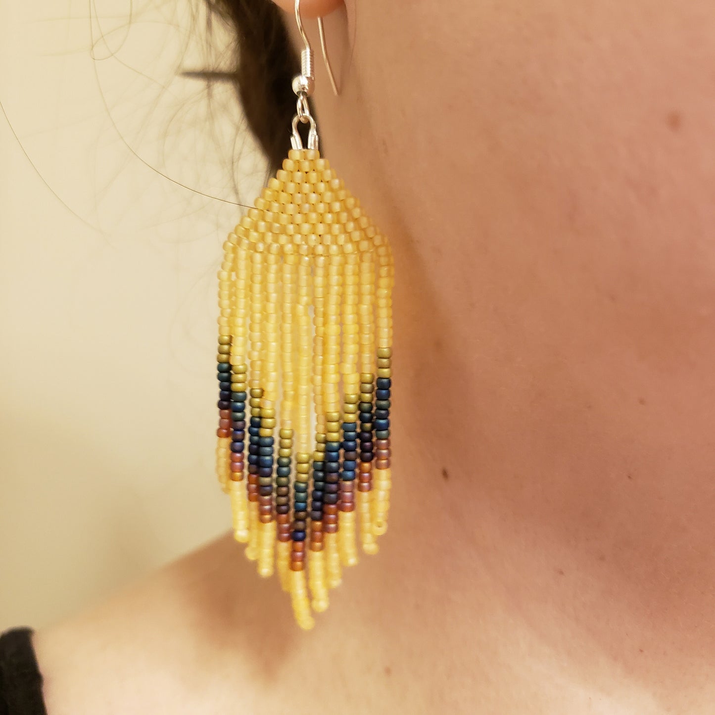 Pear and Raisin Fringe Earrings