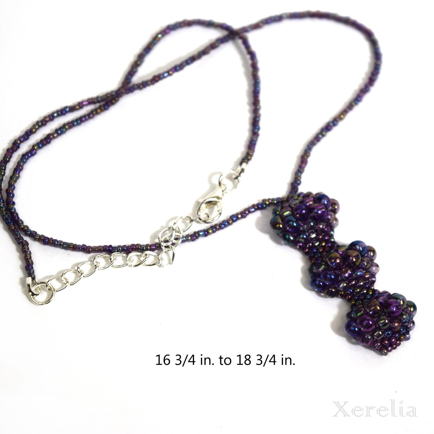 Dark Purple Iris Bubble Necklace