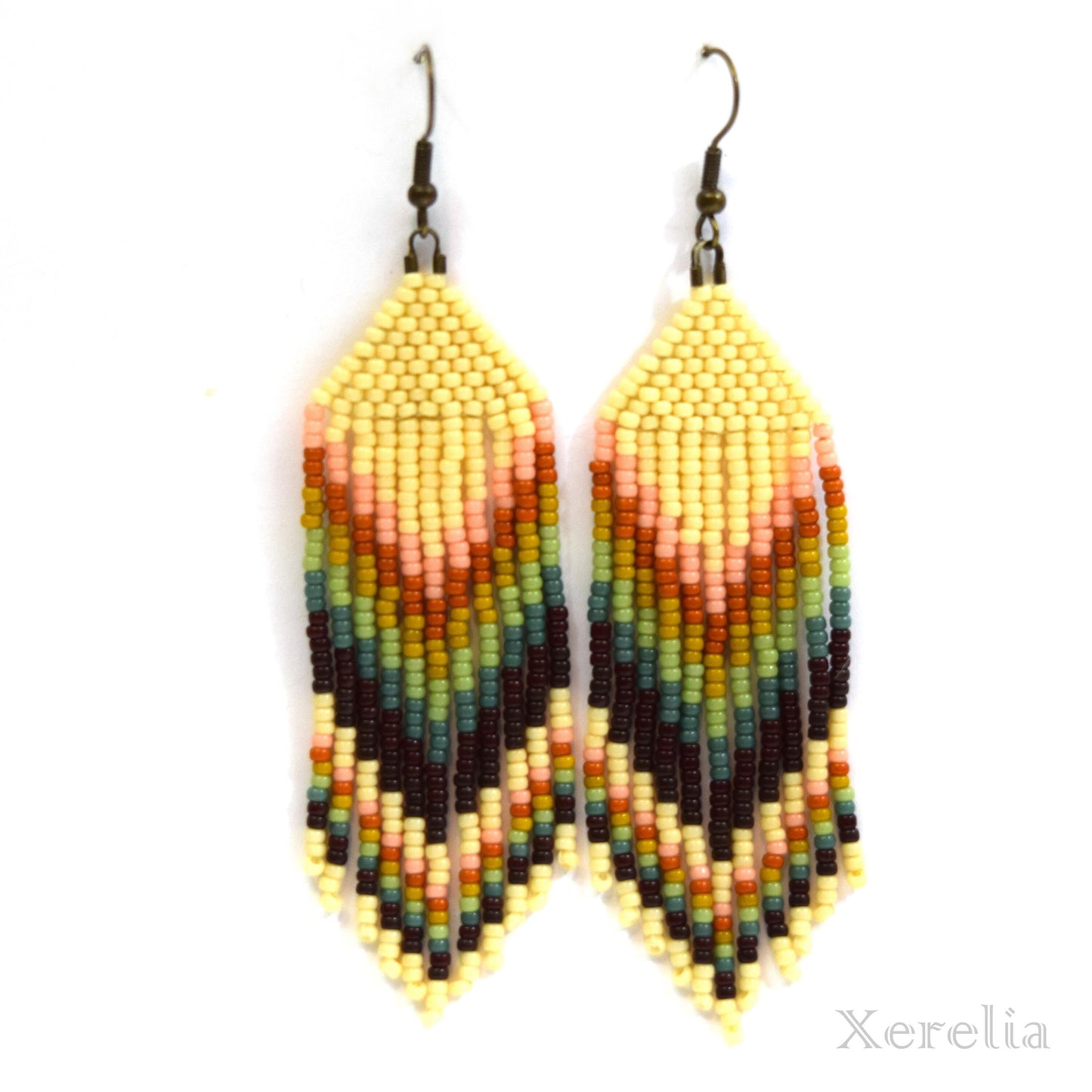 Retro Rainbow Fringe Earrings