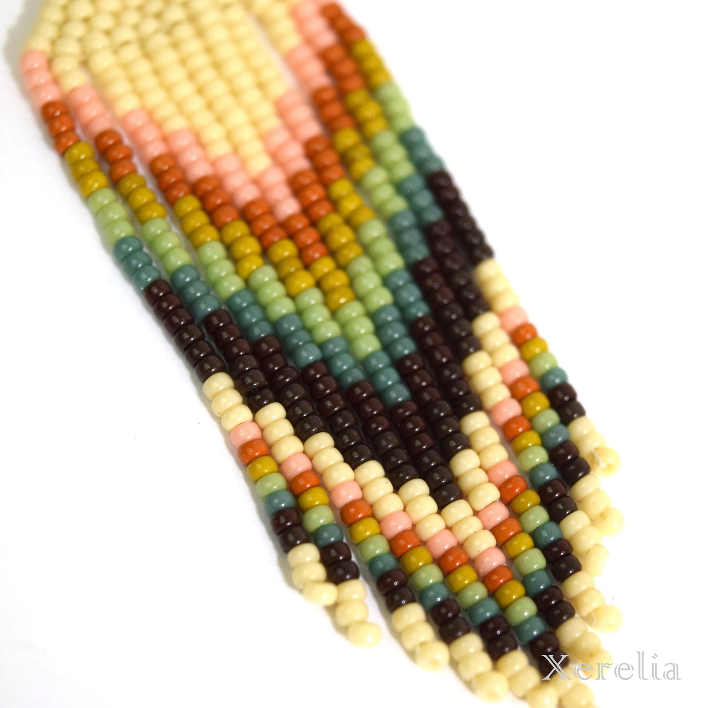 Retro Rainbow Fringe Earrings