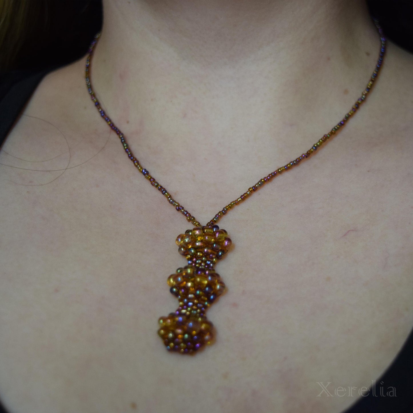 Coffee Colored Bubble Necklace