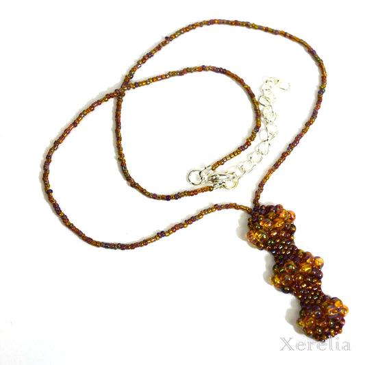 Coffee Colored Bubble Necklace