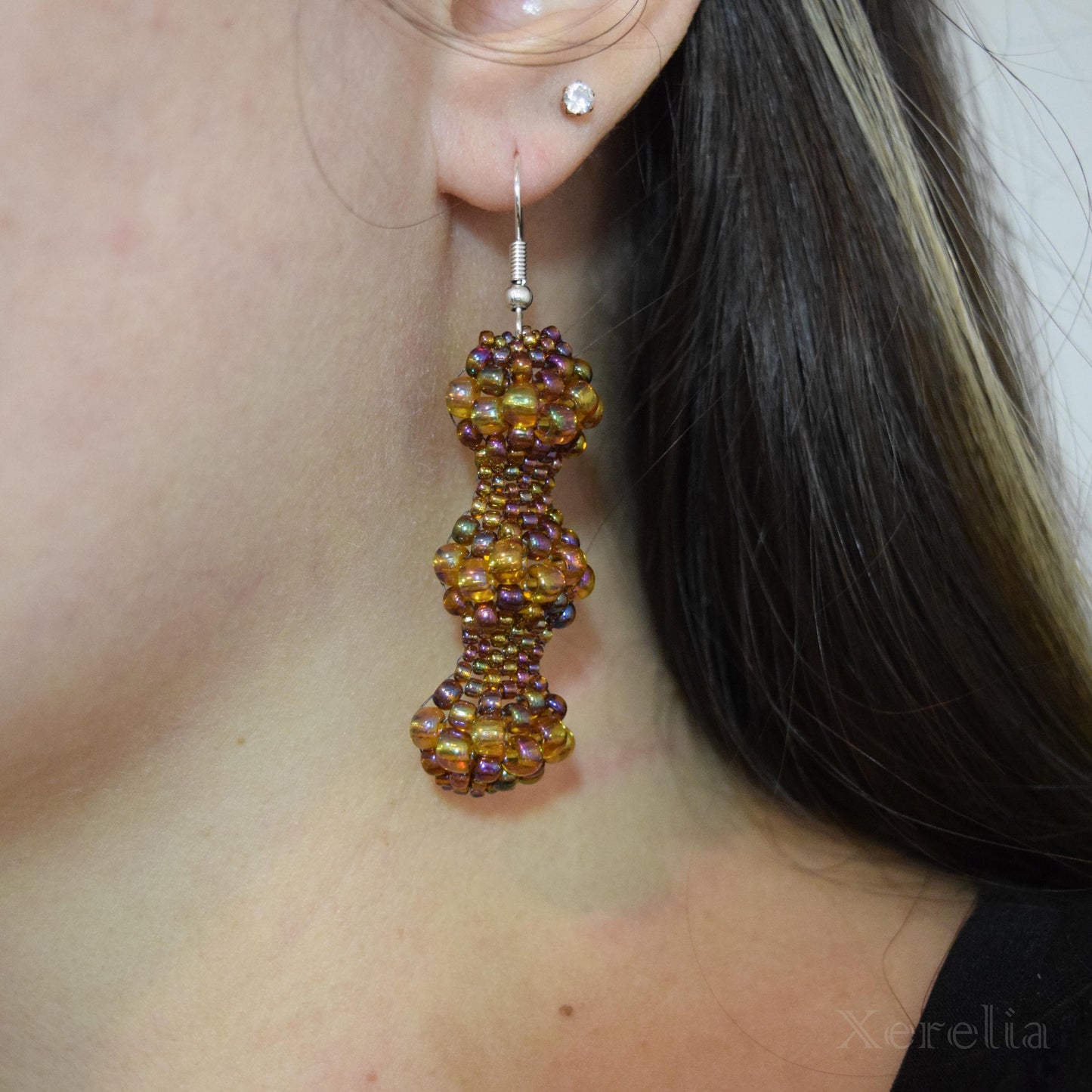 Coffee Colored Bubble Earrings