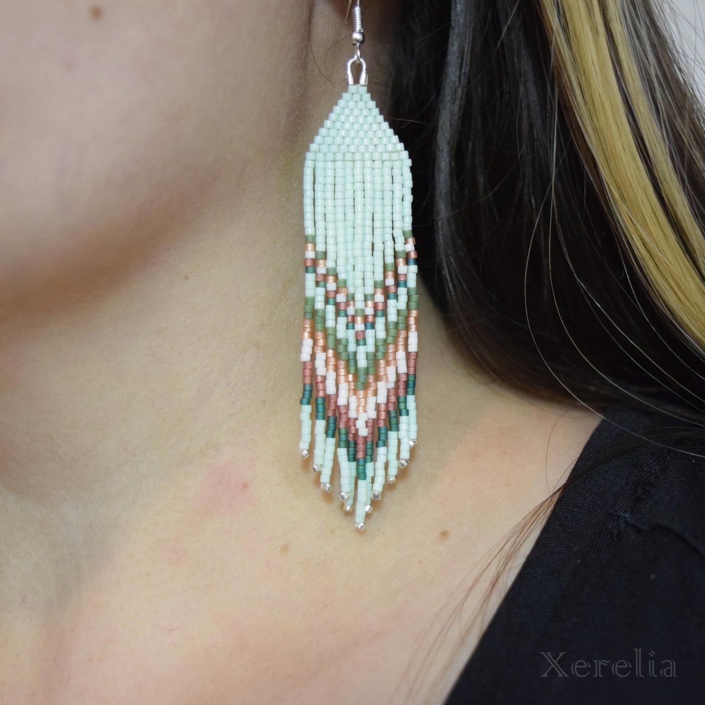 Luna Moth Fringe Earrings