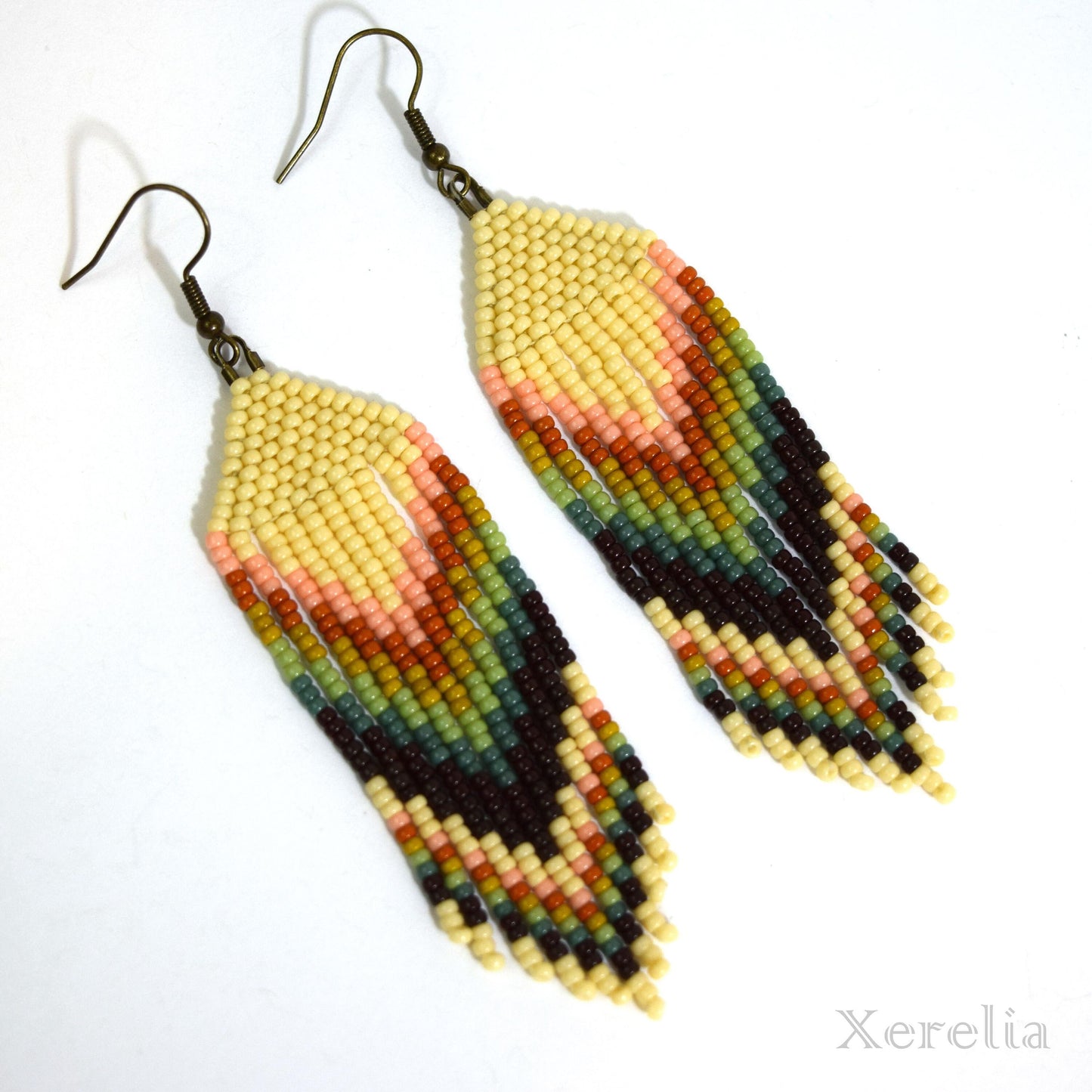 Retro Rainbow Fringe Earrings