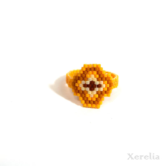 Mustard Yellow Arabesque Ring