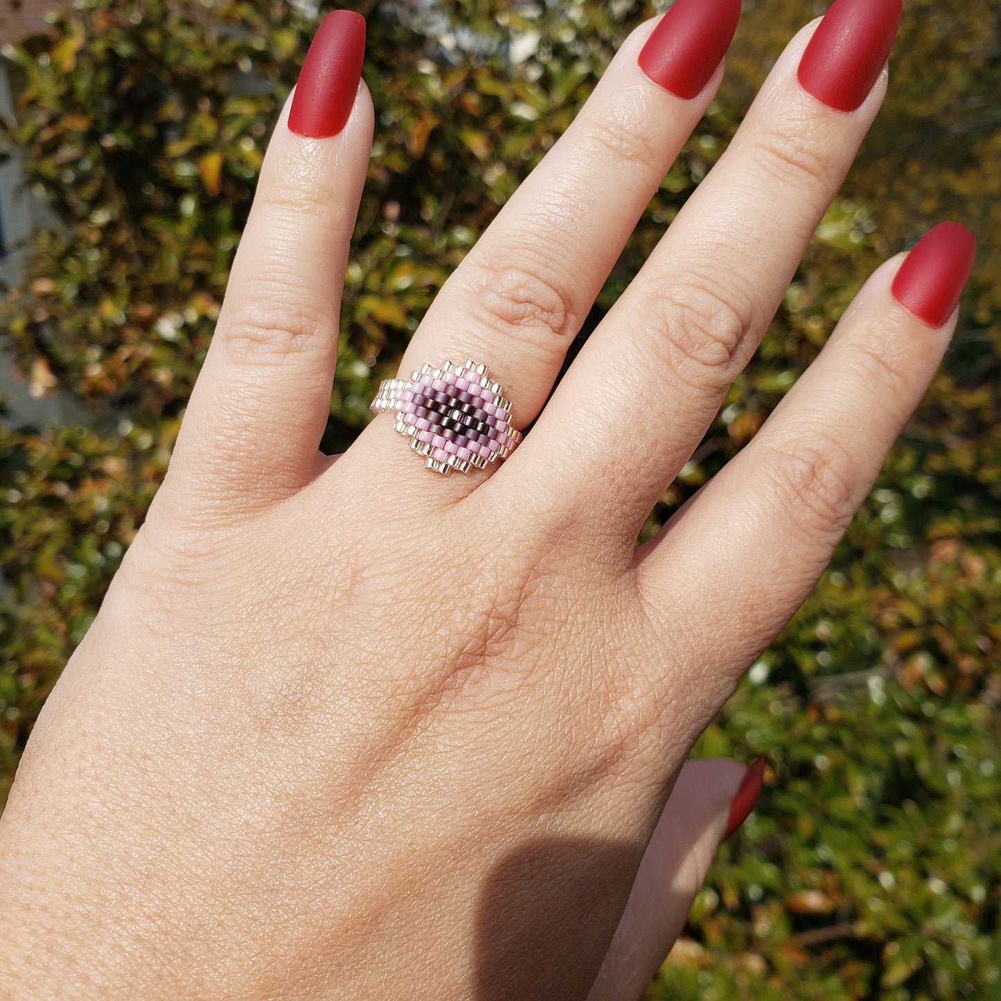 Purple Arabesque Ring