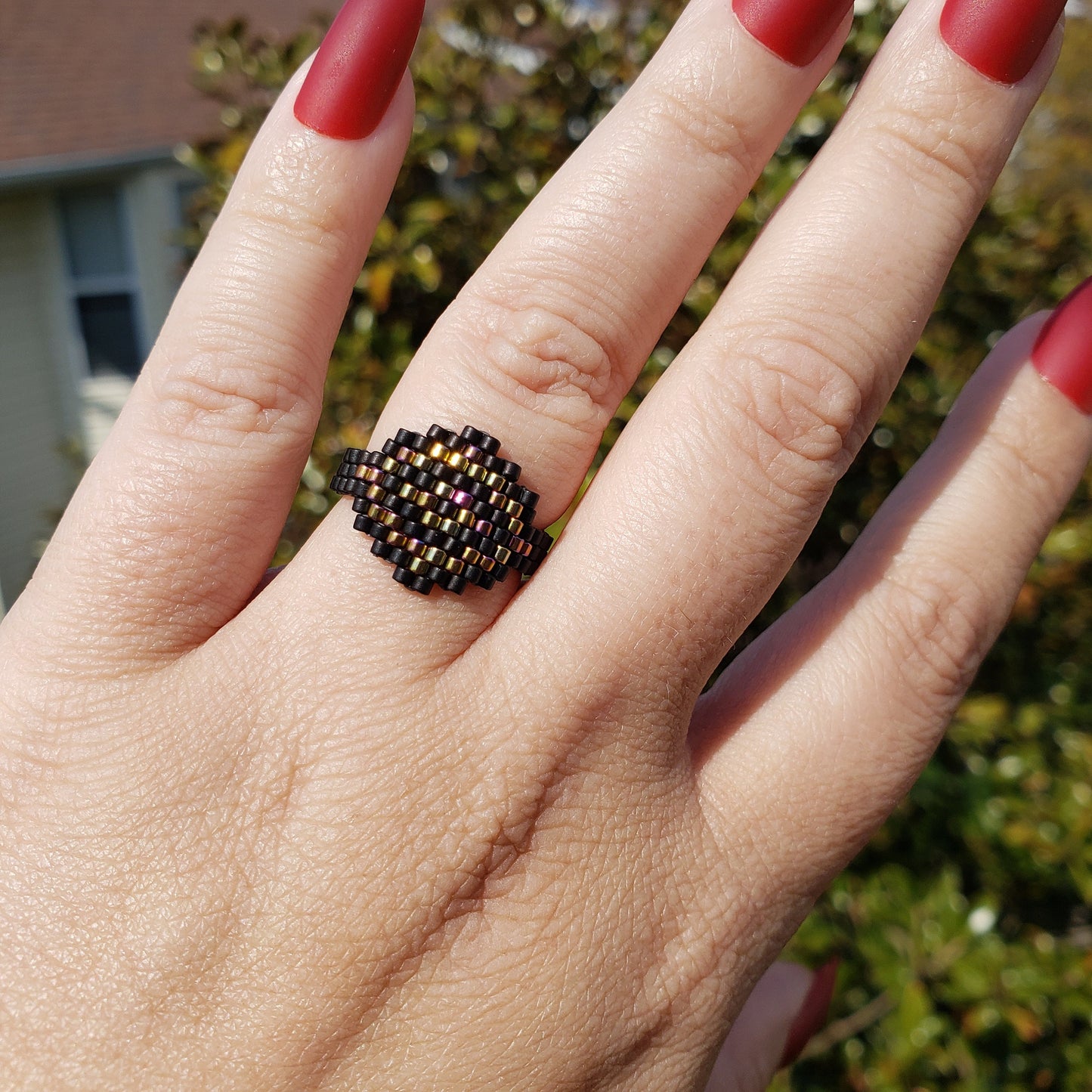 Oil Slick Arabesque Ring