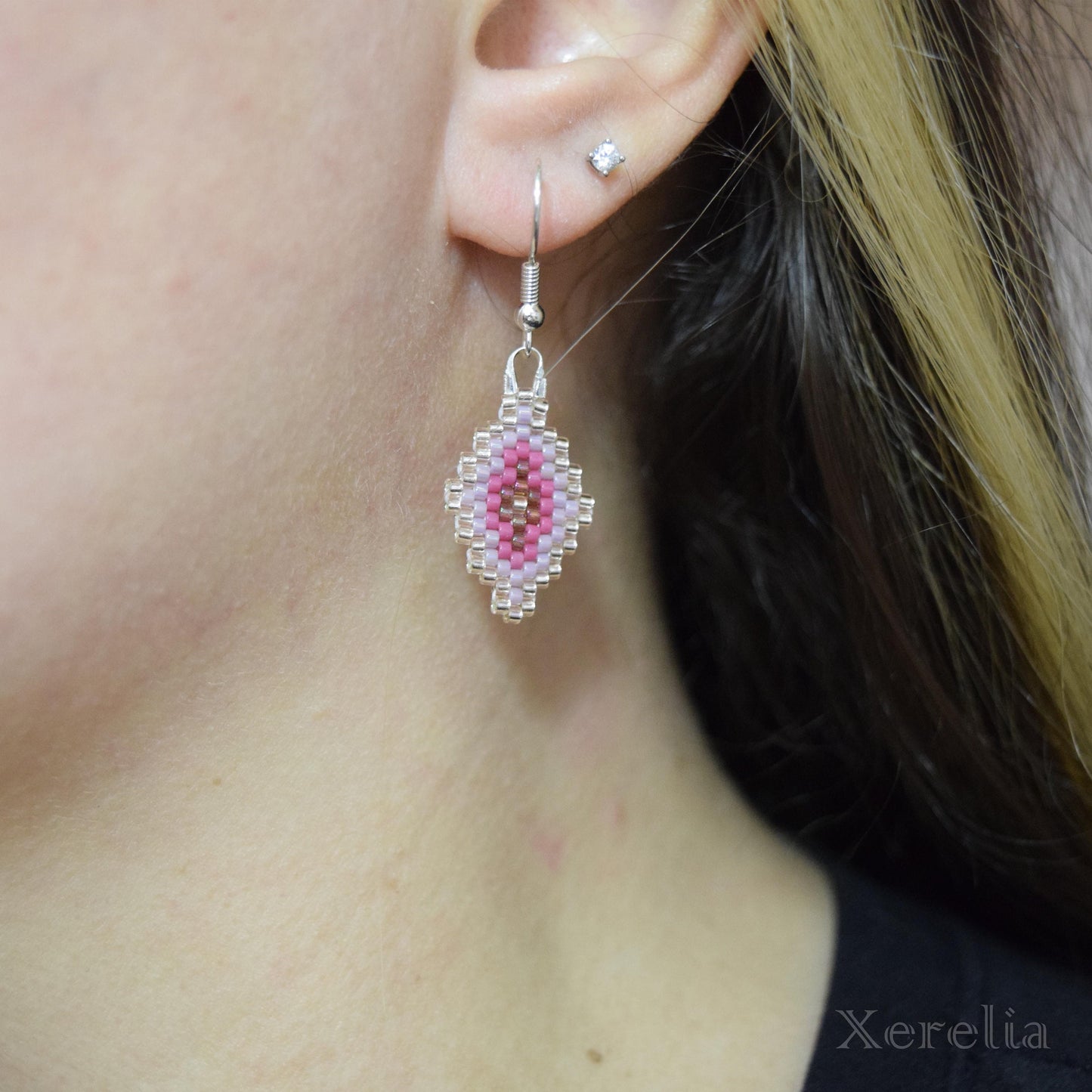 Pretty Pink Arabesque Earrings