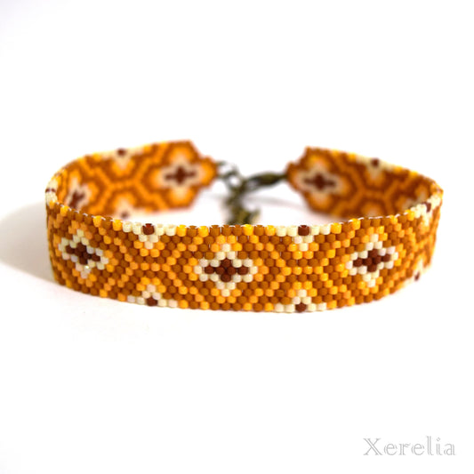 Mustard Yellow Arabesque Bracelet