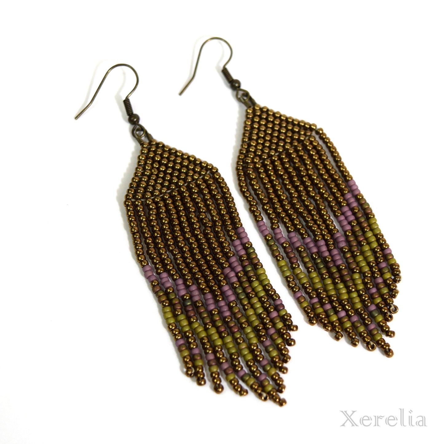 Bronze Fringe Earrings