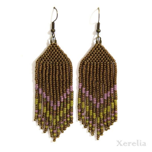 Bronze Fringe Earrings