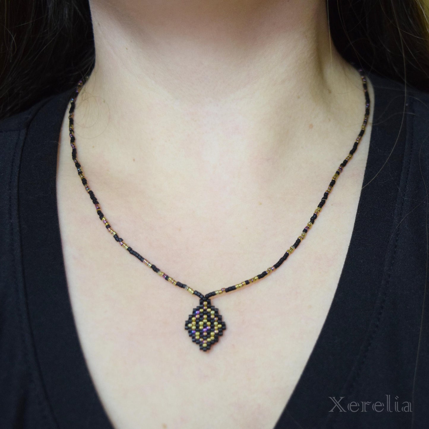 Oil Slick Arabesque Necklace