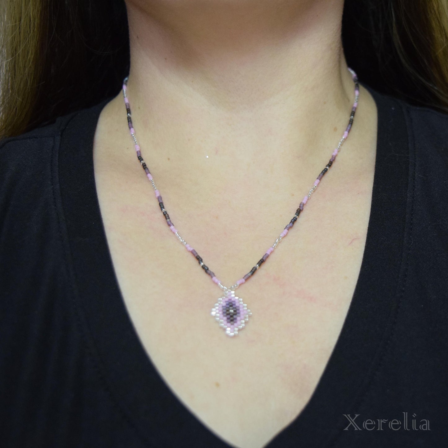 Purple Arabesque Necklace