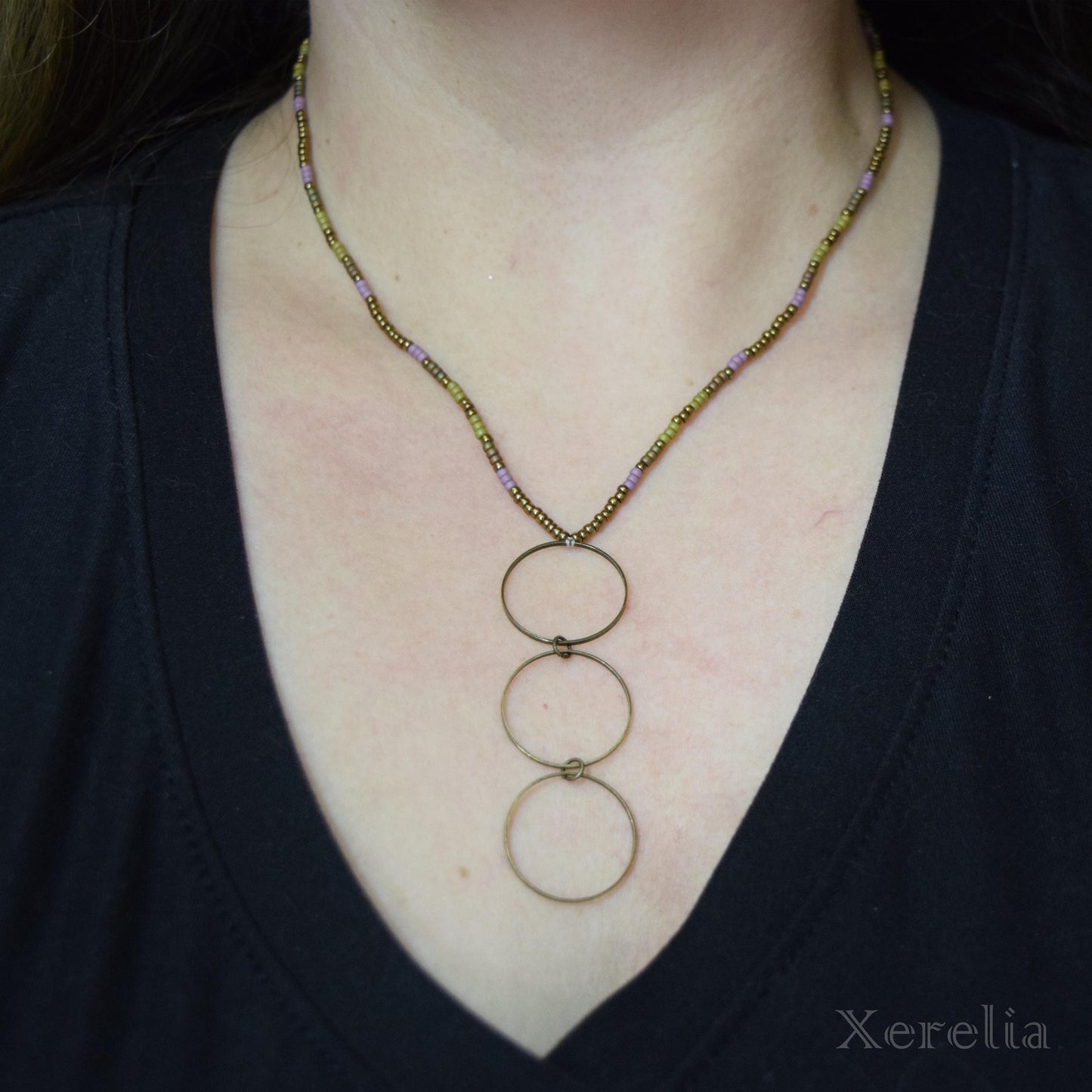 Bronze Hoop Necklace