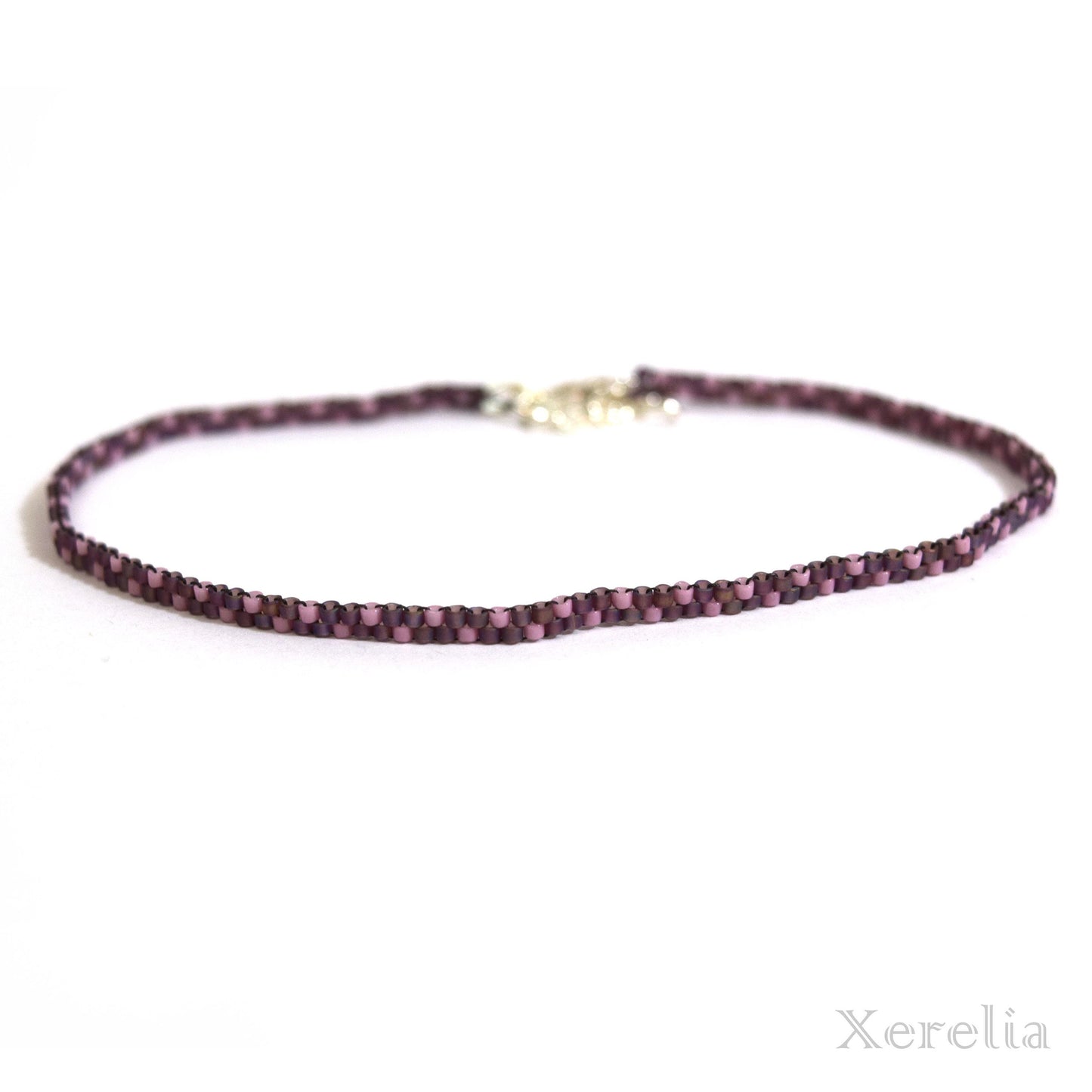 Dusty Purple and Rose Anklet