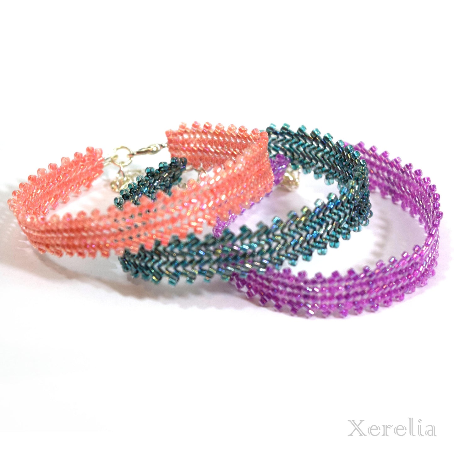 Pretty Herringbone Beaded Bracelet