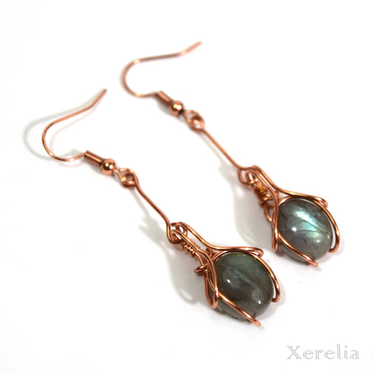 Labradorite Cabochon Earrings