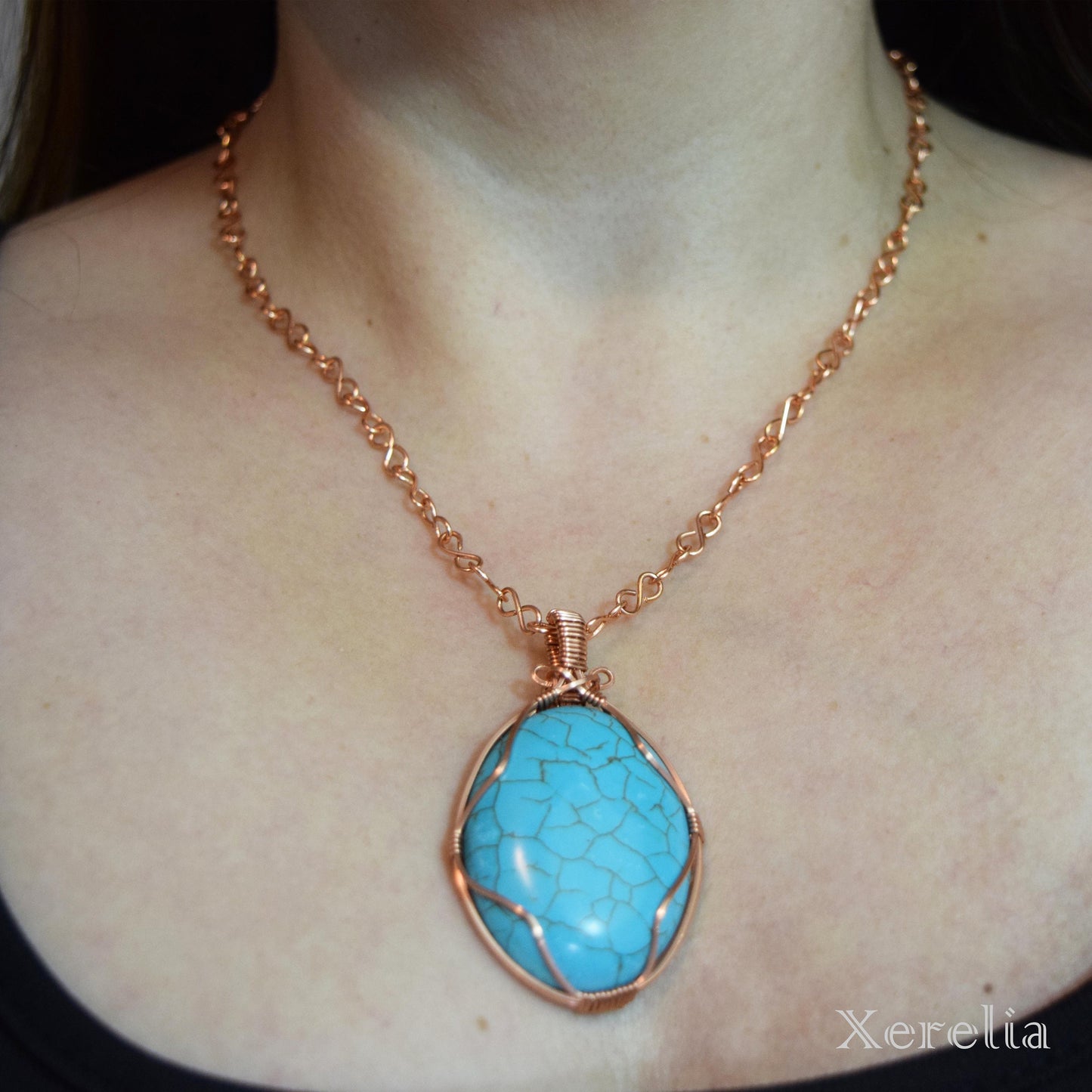 Oval Turquoise Cabochon Necklace