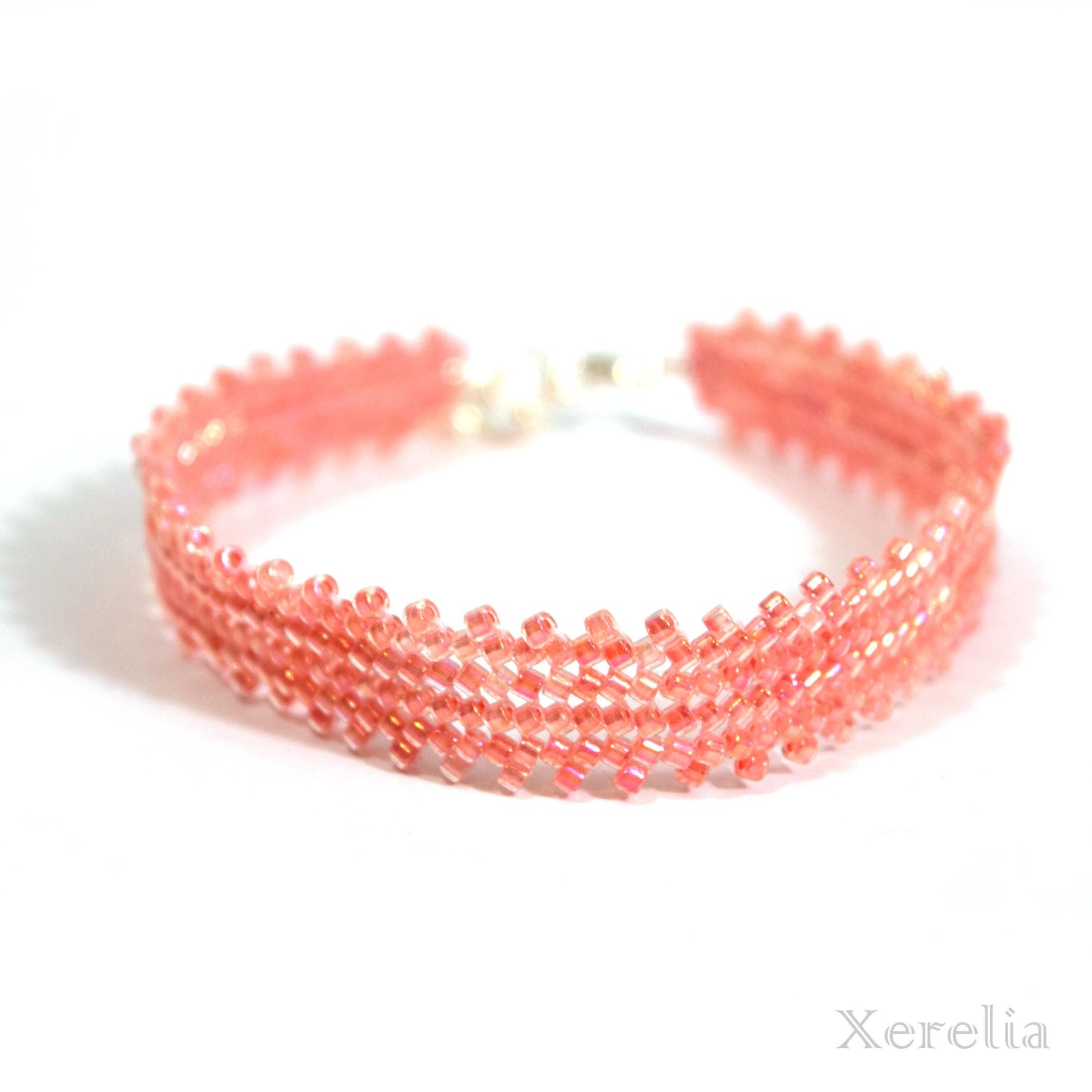 Pretty Herringbone Beaded Bracelet