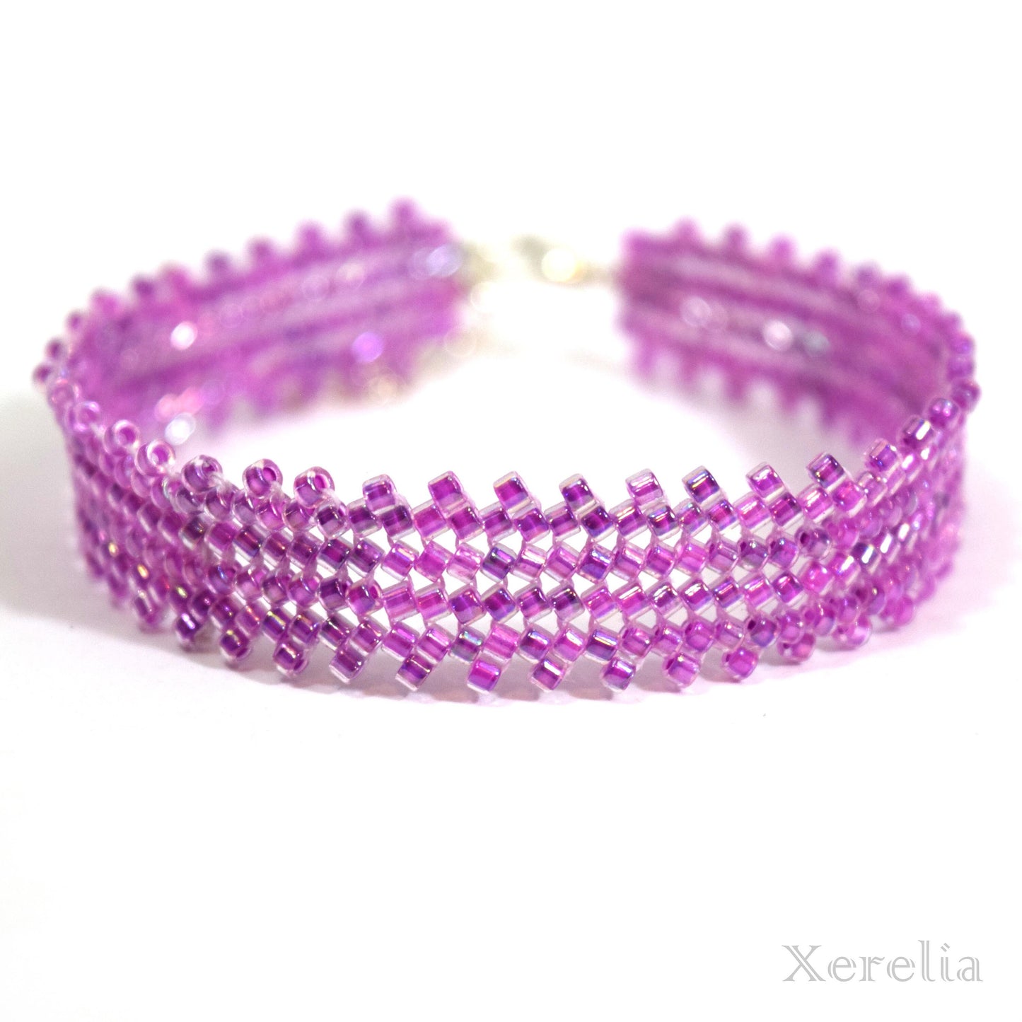 Pretty Herringbone Beaded Bracelet